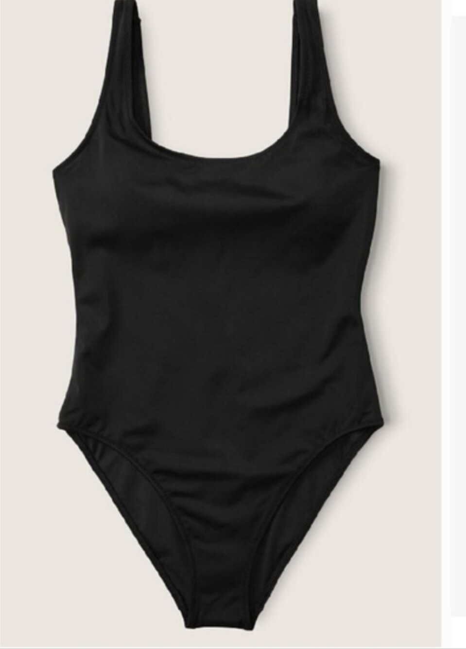 Victoria's secret pink very sexy NEW! scoop one-piece swimsuit BLACK XXL